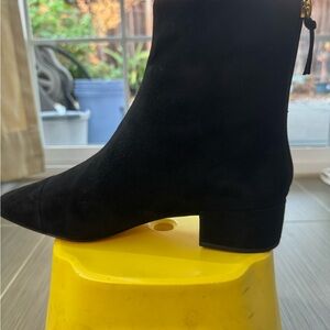J crew suede Roxie black ankle boots Women size 9M, NEW